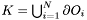 $ K=\bigcup_{i=1}^N\partial{O_i} $