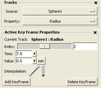 Active Key Frame Properties with 3 keyframes in track